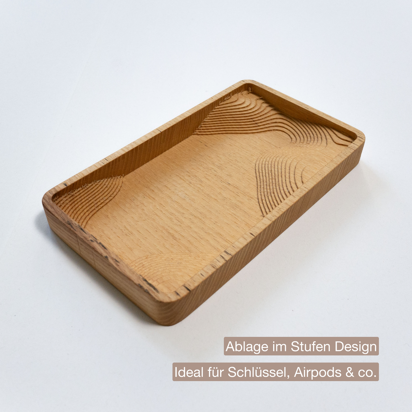 Ablage aus Esche | Catch-All Tray Holz | Designer Ablage Stufen Design | Made in Germany
