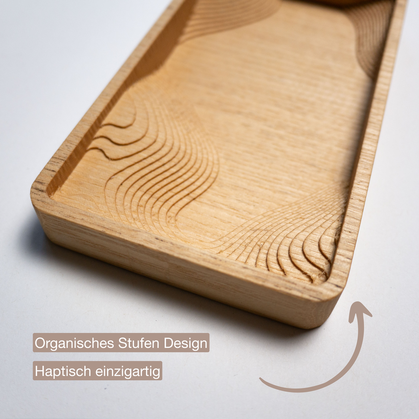 Ablage aus Esche | Catch-All Tray Holz | Designer Ablage Stufen Design | Made in Germany