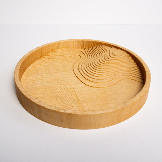 Runde Ablage aus Esche | Catch-All Tray Holz | Designer Ablage Stufen Design | Made in Germany