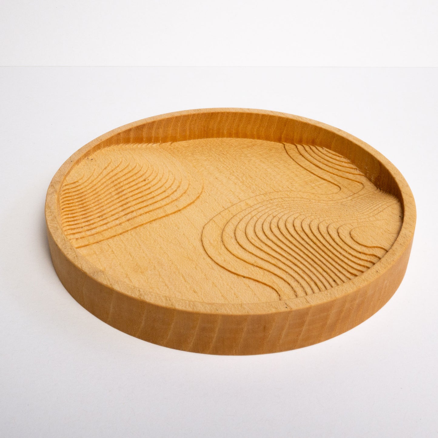 Runde Ablage aus Esche | Catch-All Tray Holz | Designer Ablage Stufen Design | Made in Germany